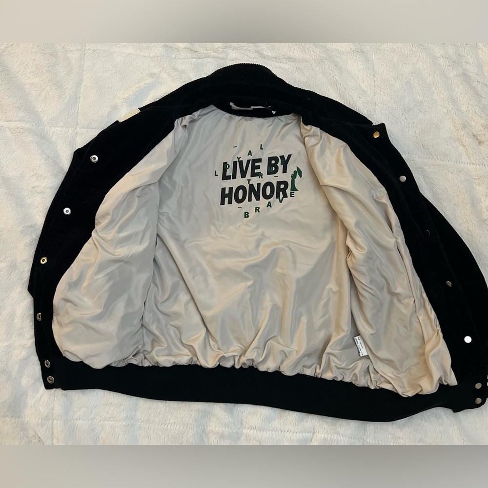 ✨ Rare! Disney Mulan “Live By Honor” Corduroy Varsity Bomber Jacket - Picture 8 of 11